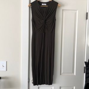 Anthropologie olive green dress